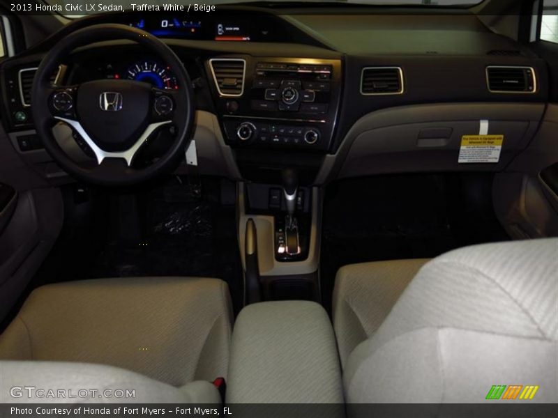 Taffeta White / Beige 2013 Honda Civic LX Sedan