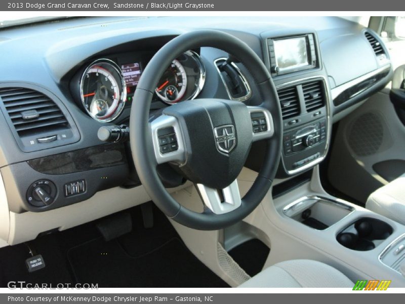 Sandstone / Black/Light Graystone 2013 Dodge Grand Caravan Crew