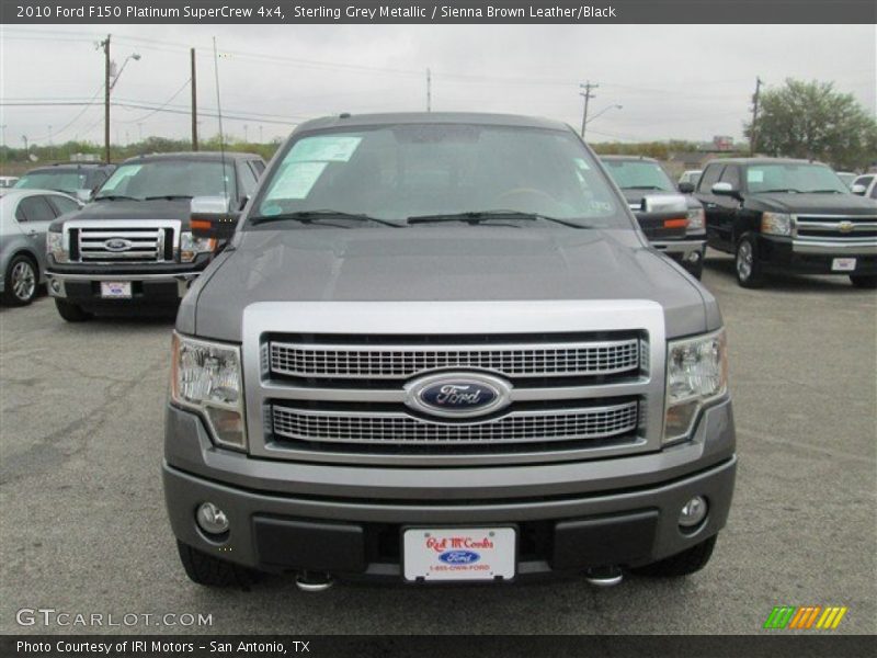 Sterling Grey Metallic / Sienna Brown Leather/Black 2010 Ford F150 Platinum SuperCrew 4x4