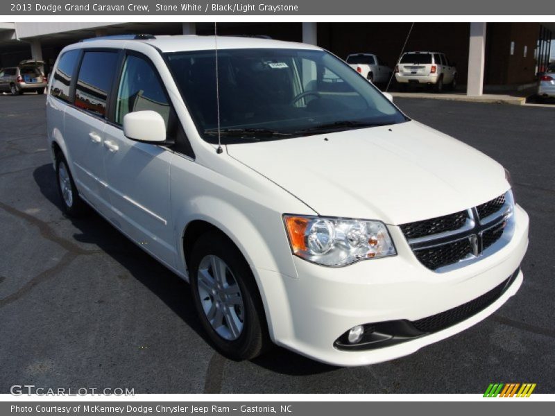 Stone White / Black/Light Graystone 2013 Dodge Grand Caravan Crew