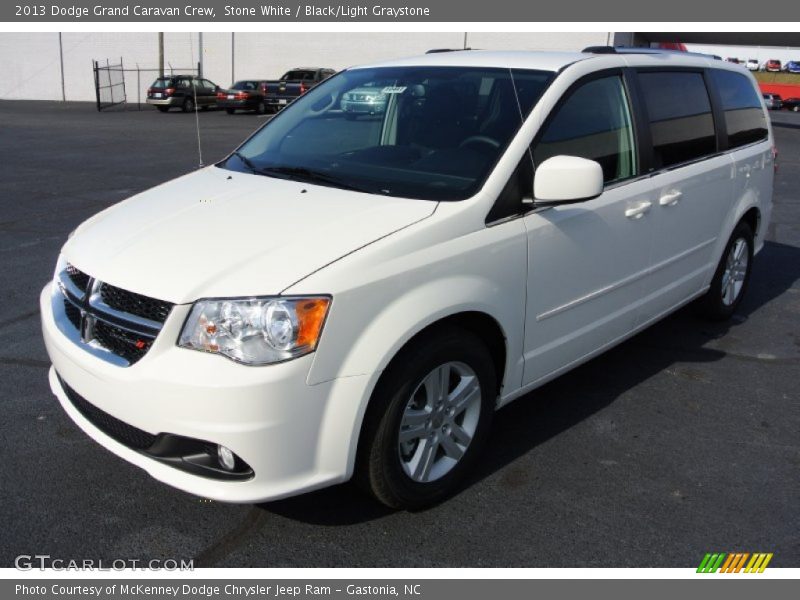 Stone White / Black/Light Graystone 2013 Dodge Grand Caravan Crew