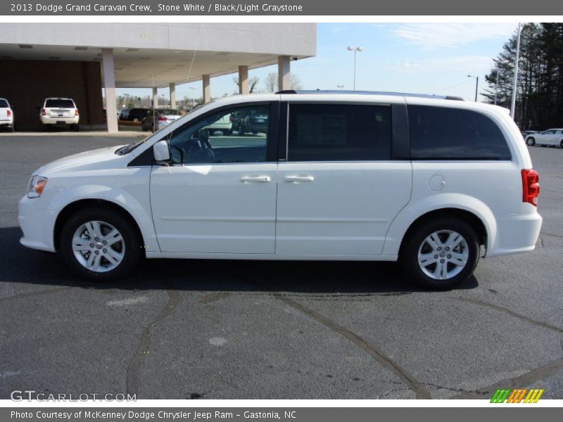 Stone White / Black/Light Graystone 2013 Dodge Grand Caravan Crew