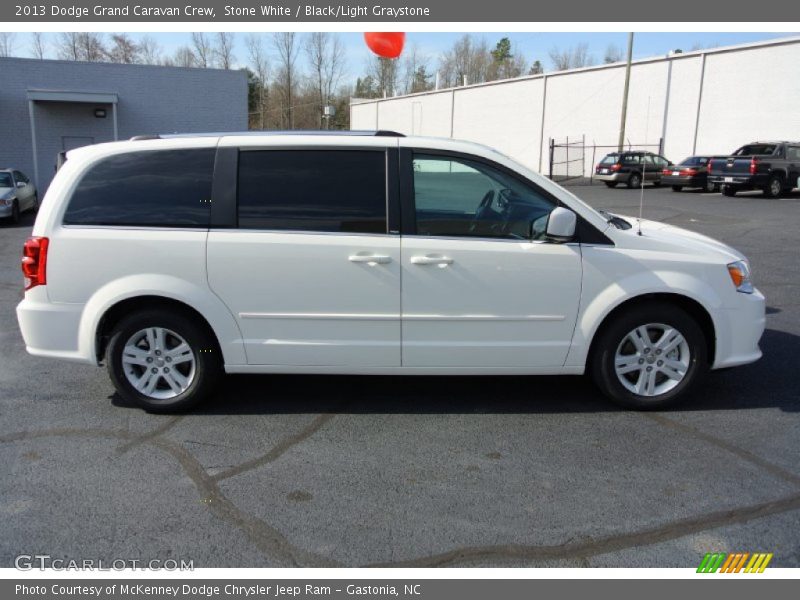 Stone White / Black/Light Graystone 2013 Dodge Grand Caravan Crew