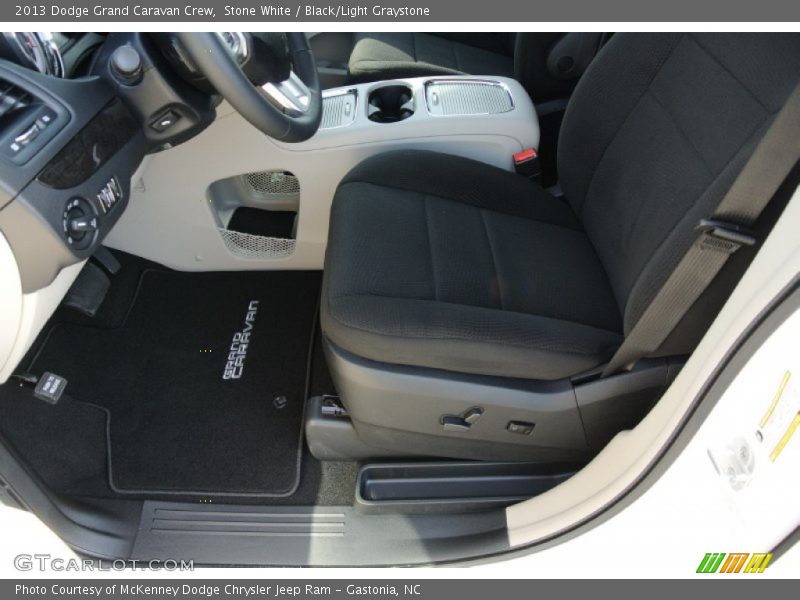 Stone White / Black/Light Graystone 2013 Dodge Grand Caravan Crew