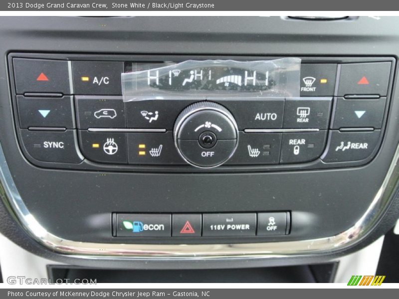 Stone White / Black/Light Graystone 2013 Dodge Grand Caravan Crew