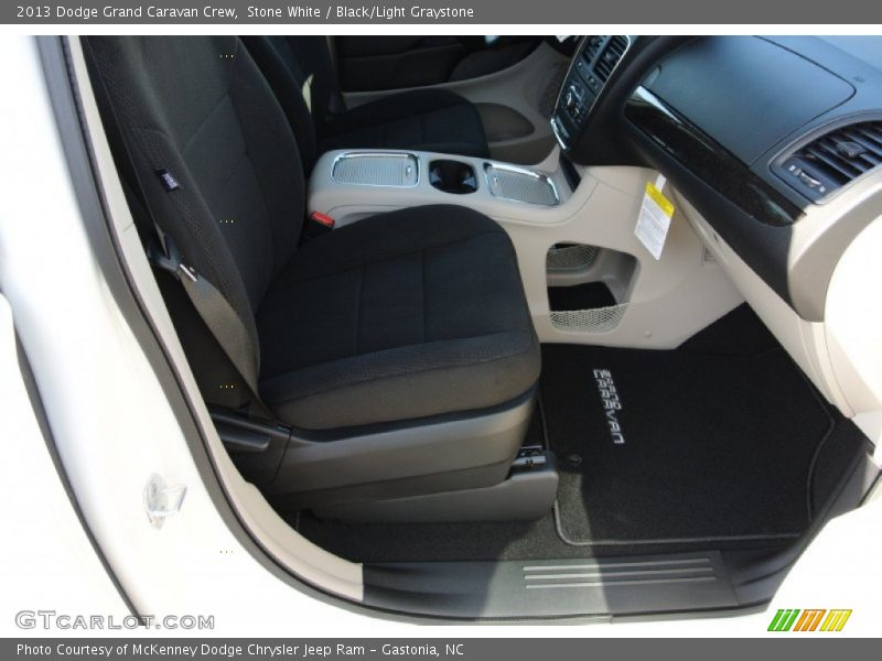 Stone White / Black/Light Graystone 2013 Dodge Grand Caravan Crew