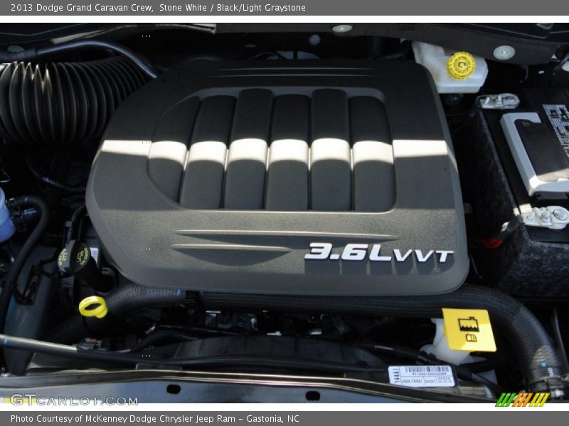 Stone White / Black/Light Graystone 2013 Dodge Grand Caravan Crew