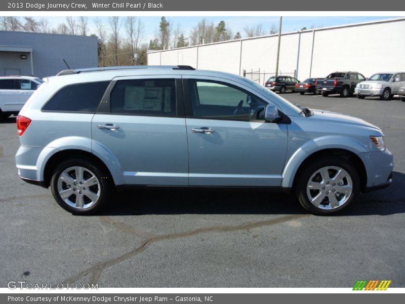 Winter Chill Pearl / Black 2013 Dodge Journey Crew