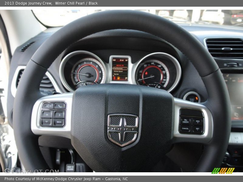 Winter Chill Pearl / Black 2013 Dodge Journey Crew