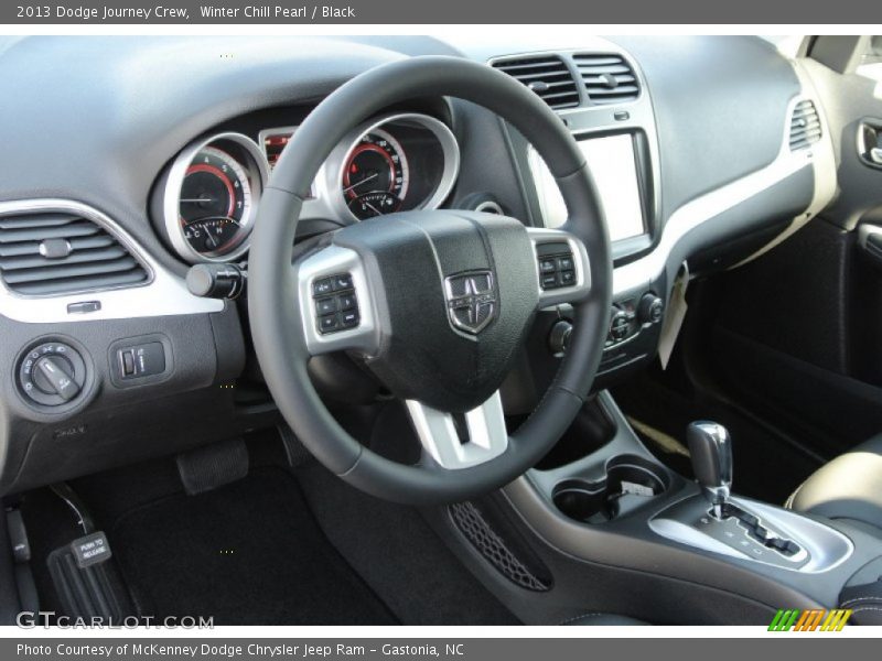 Winter Chill Pearl / Black 2013 Dodge Journey Crew