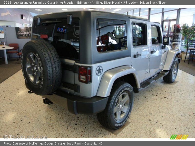 Billet Silver Metallic / Freedom Edition Black/Silver 2013 Jeep Wrangler Unlimited Oscar Mike Freedom Edition 4x4