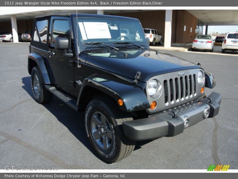 Black / Freedom Edition Black/Silver 2013 Jeep Wrangler Oscar Mike Freedom Edition 4x4