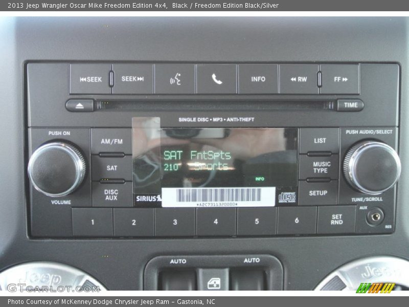 Audio System of 2013 Wrangler Oscar Mike Freedom Edition 4x4
