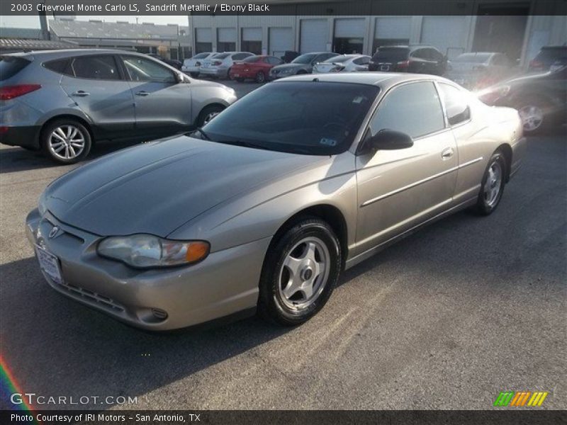 Sandrift Metallic / Ebony Black 2003 Chevrolet Monte Carlo LS