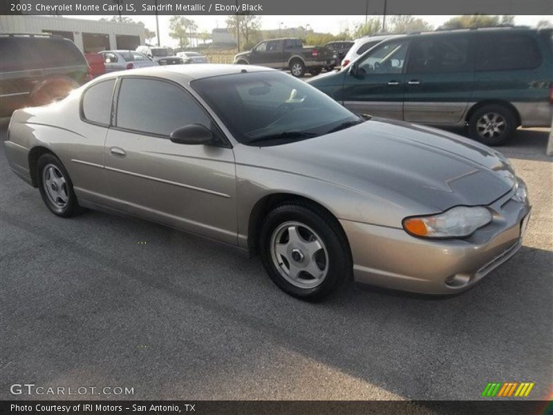 Sandrift Metallic / Ebony Black 2003 Chevrolet Monte Carlo LS