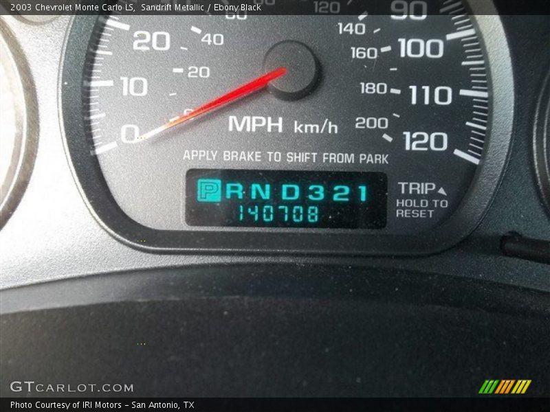 Sandrift Metallic / Ebony Black 2003 Chevrolet Monte Carlo LS