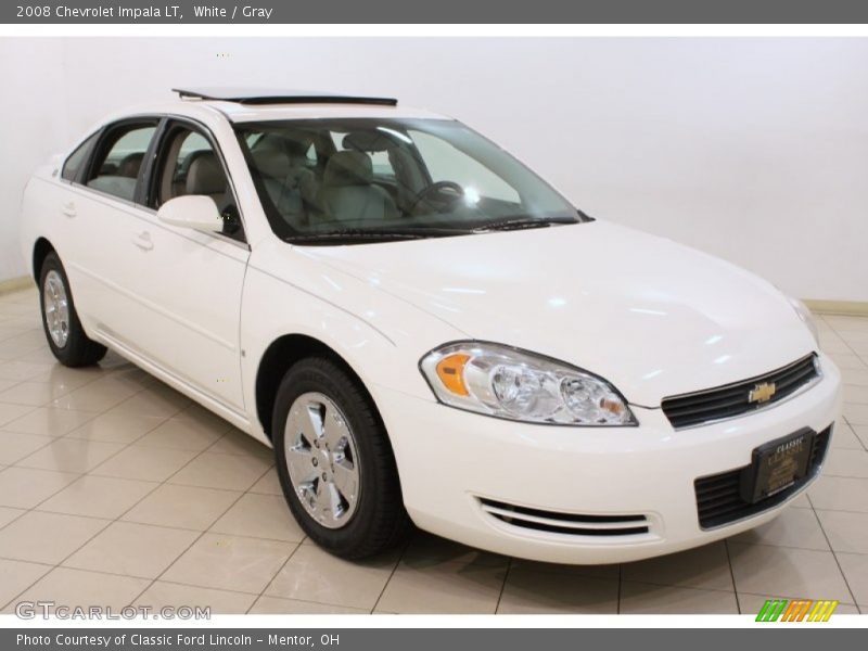 White / Gray 2008 Chevrolet Impala LT