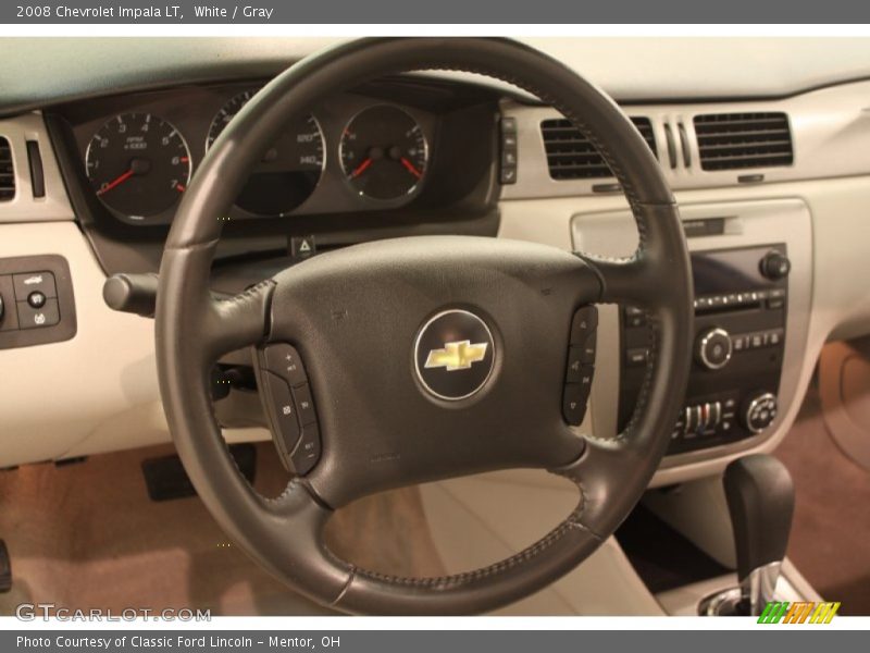 White / Gray 2008 Chevrolet Impala LT