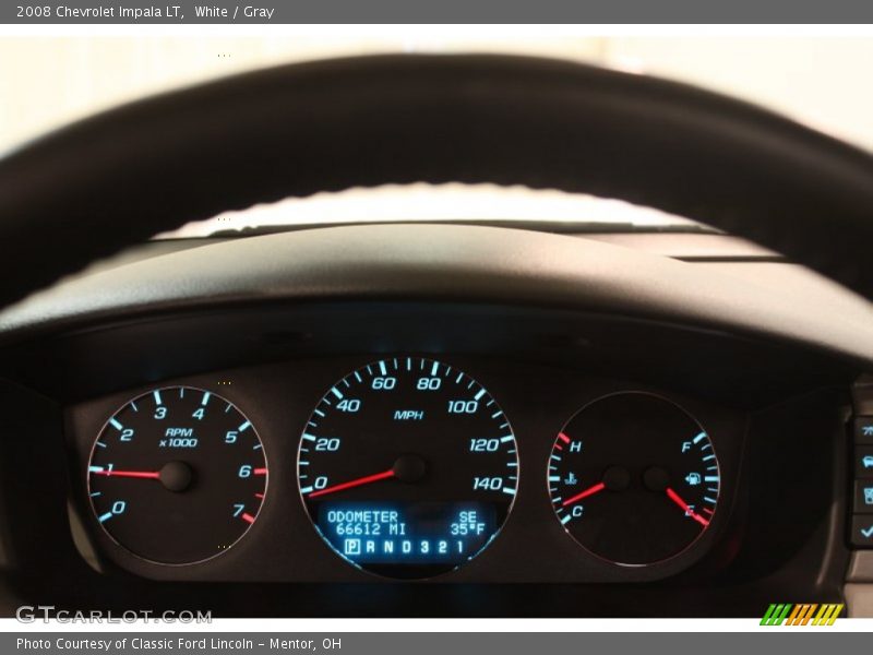 White / Gray 2008 Chevrolet Impala LT