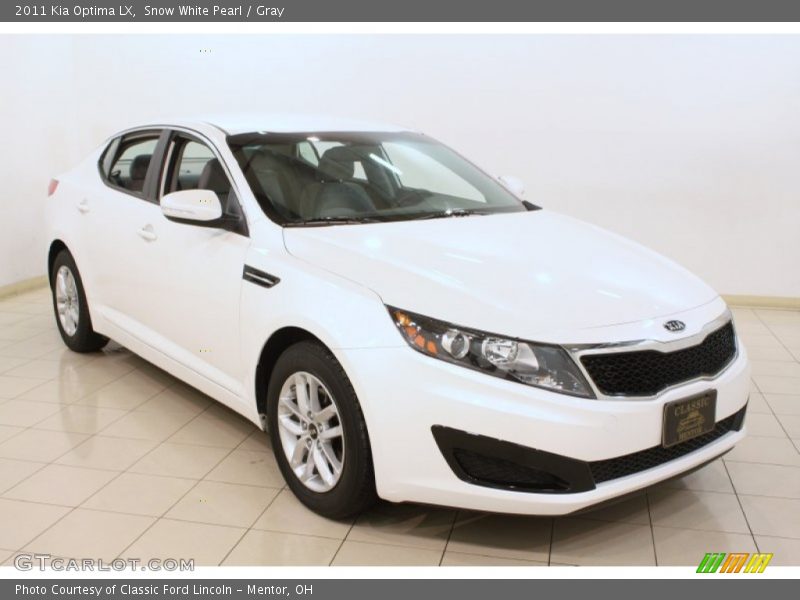 Snow White Pearl / Gray 2011 Kia Optima LX