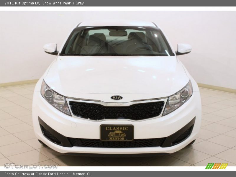 Snow White Pearl / Gray 2011 Kia Optima LX