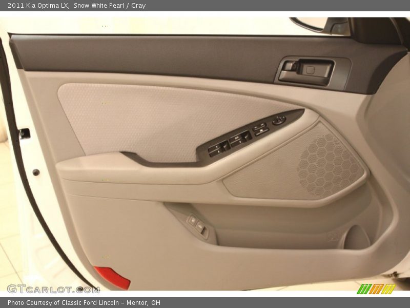 Snow White Pearl / Gray 2011 Kia Optima LX