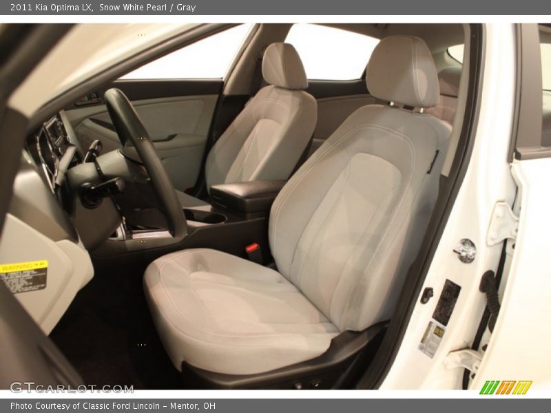 Snow White Pearl / Gray 2011 Kia Optima LX