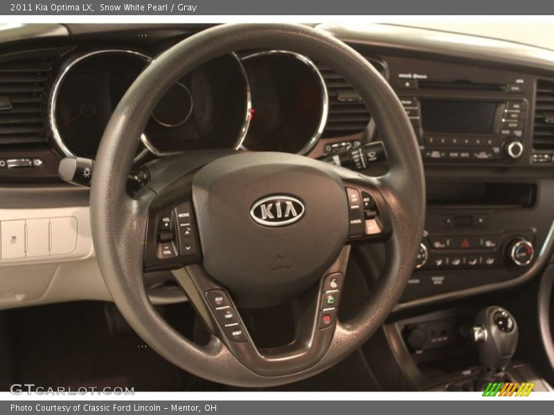 Snow White Pearl / Gray 2011 Kia Optima LX