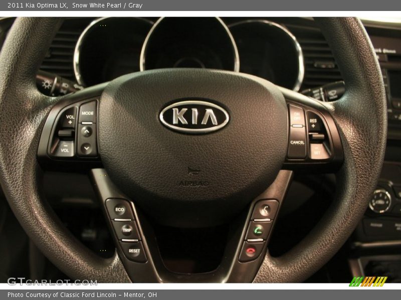 Snow White Pearl / Gray 2011 Kia Optima LX
