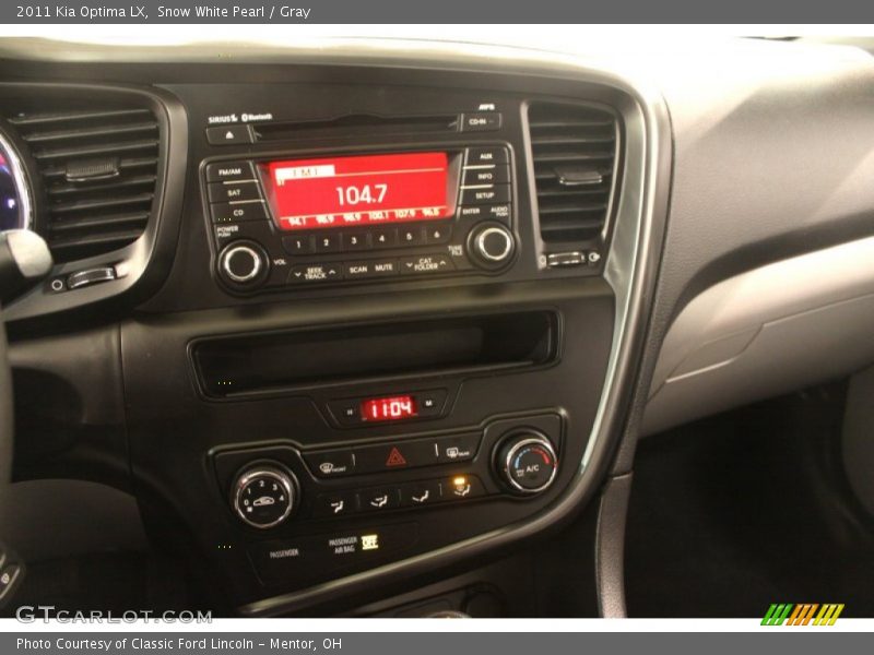 Snow White Pearl / Gray 2011 Kia Optima LX