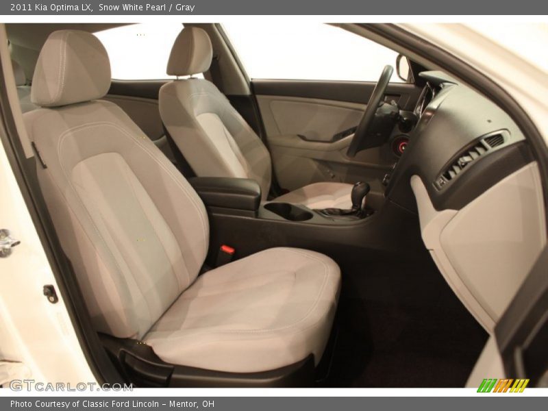 Snow White Pearl / Gray 2011 Kia Optima LX