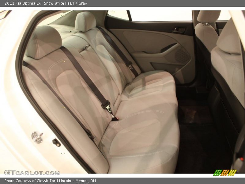 Snow White Pearl / Gray 2011 Kia Optima LX