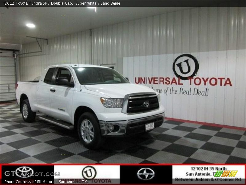 Super White / Sand Beige 2012 Toyota Tundra SR5 Double Cab