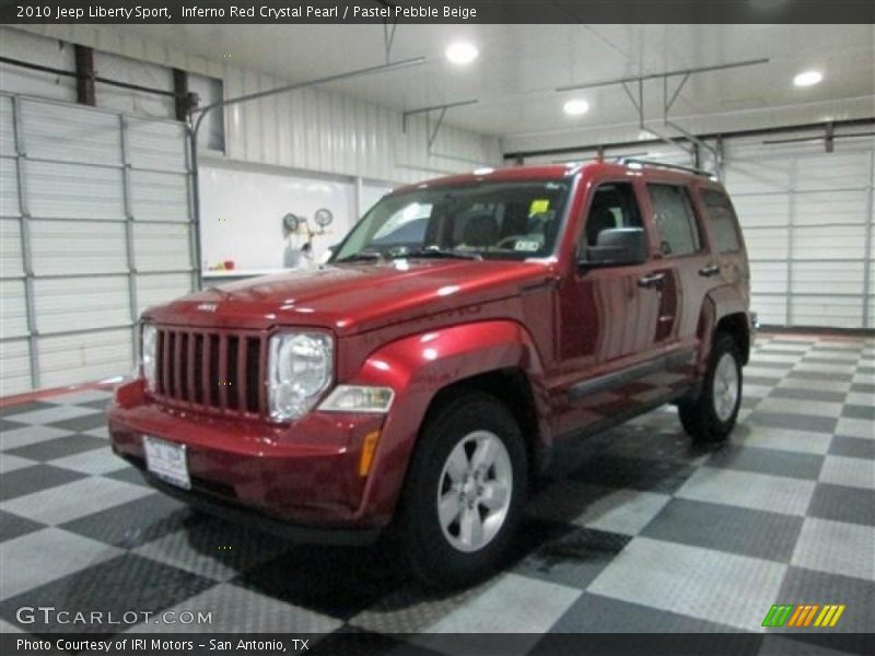 Inferno Red Crystal Pearl / Pastel Pebble Beige 2010 Jeep Liberty Sport