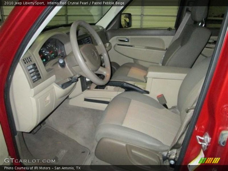 Inferno Red Crystal Pearl / Pastel Pebble Beige 2010 Jeep Liberty Sport