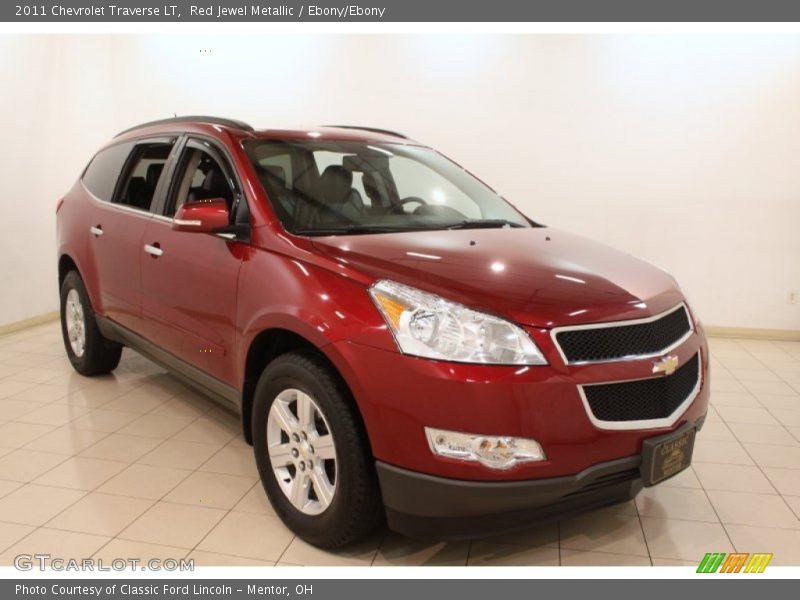 Red Jewel Metallic / Ebony/Ebony 2011 Chevrolet Traverse LT