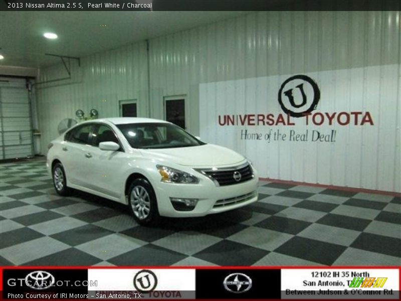 Pearl White / Charcoal 2013 Nissan Altima 2.5 S