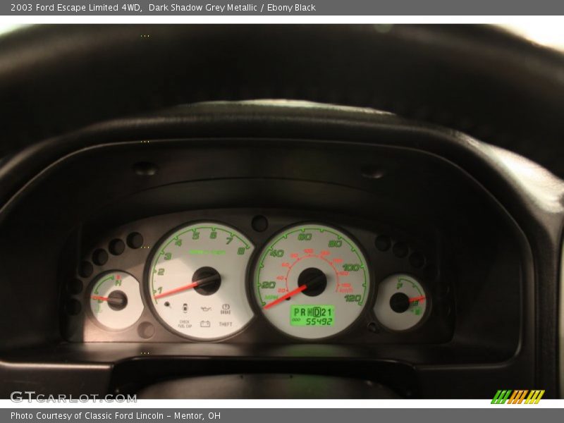 Dark Shadow Grey Metallic / Ebony Black 2003 Ford Escape Limited 4WD