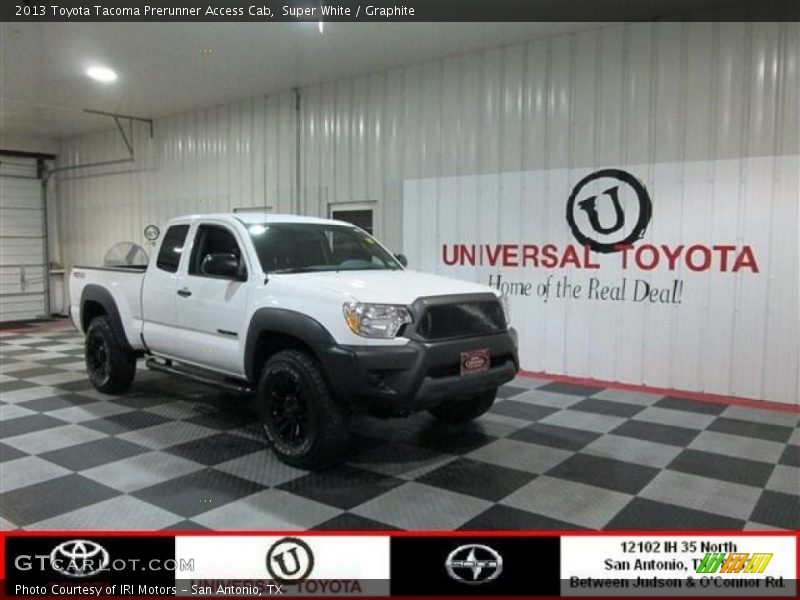 Super White / Graphite 2013 Toyota Tacoma Prerunner Access Cab