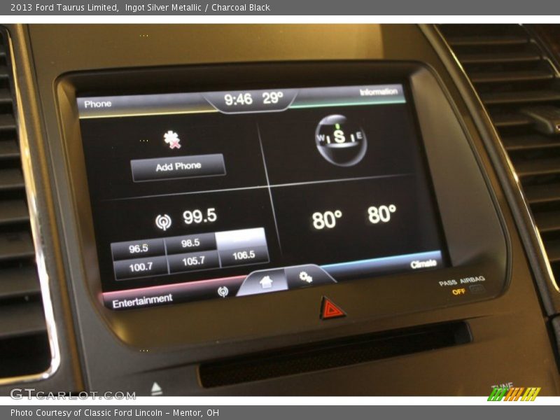 Ingot Silver Metallic / Charcoal Black 2013 Ford Taurus Limited