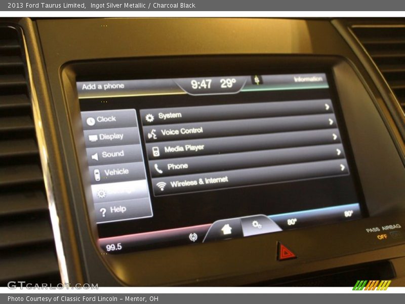 Ingot Silver Metallic / Charcoal Black 2013 Ford Taurus Limited