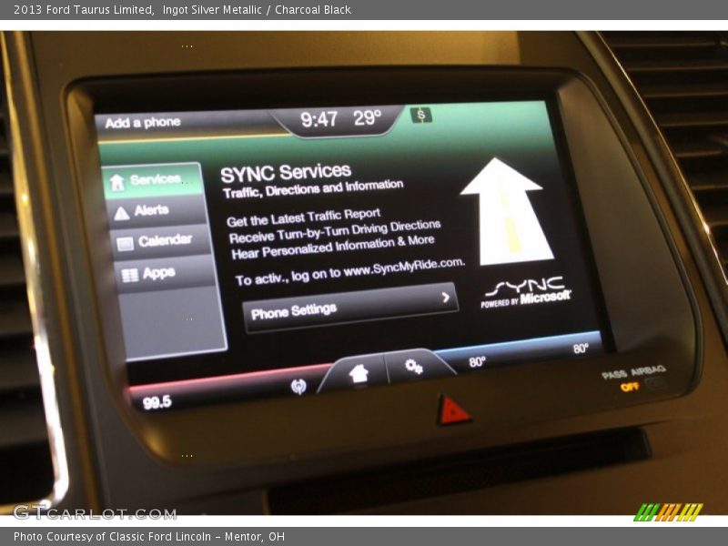 Ingot Silver Metallic / Charcoal Black 2013 Ford Taurus Limited