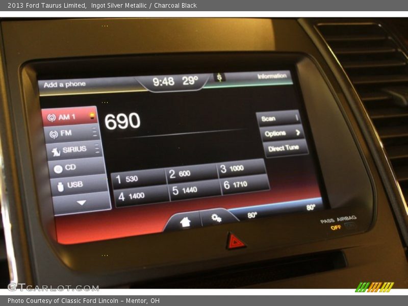 Ingot Silver Metallic / Charcoal Black 2013 Ford Taurus Limited