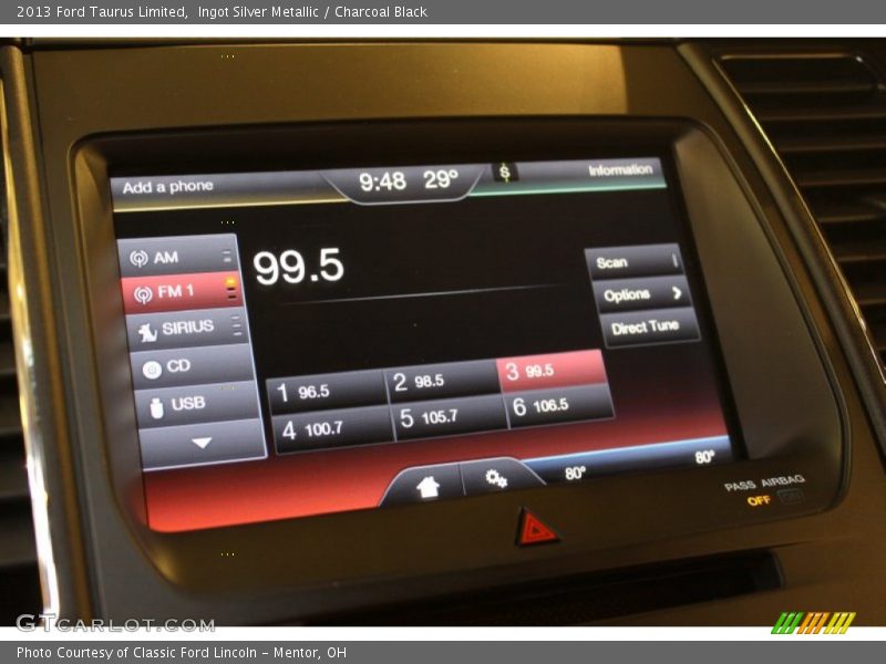 Ingot Silver Metallic / Charcoal Black 2013 Ford Taurus Limited