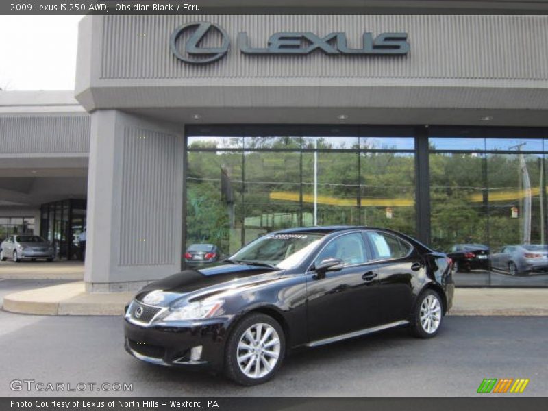 Obsidian Black / Ecru 2009 Lexus IS 250 AWD