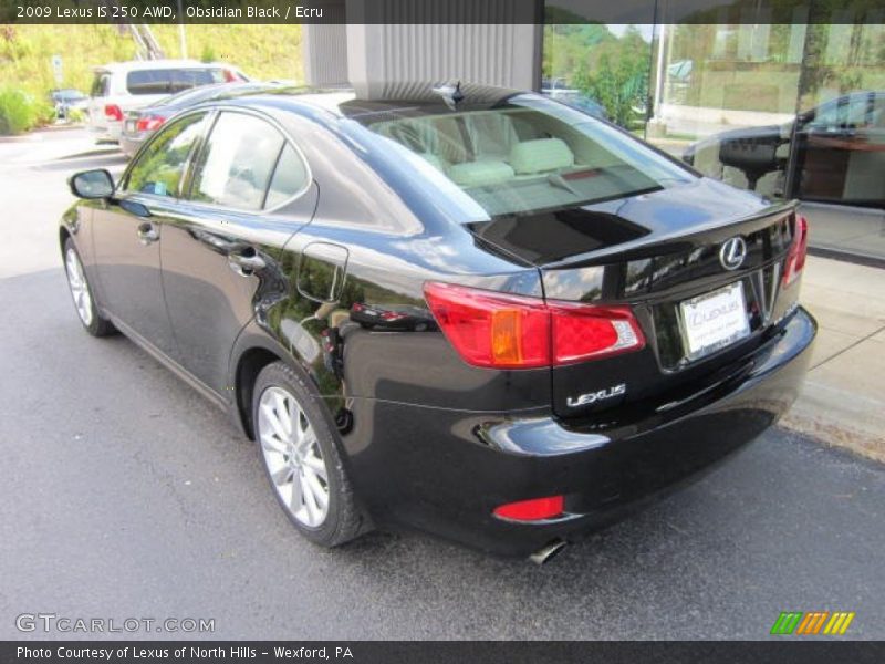 Obsidian Black / Ecru 2009 Lexus IS 250 AWD