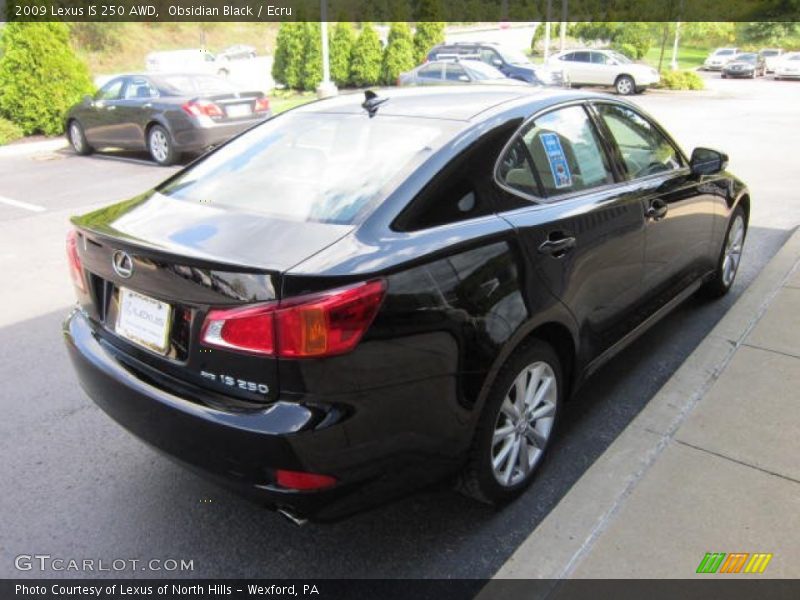 Obsidian Black / Ecru 2009 Lexus IS 250 AWD