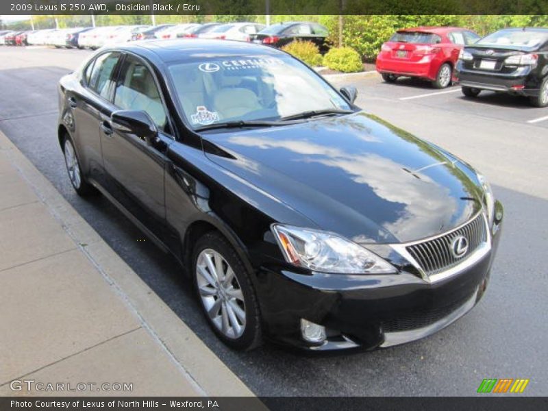 Obsidian Black / Ecru 2009 Lexus IS 250 AWD