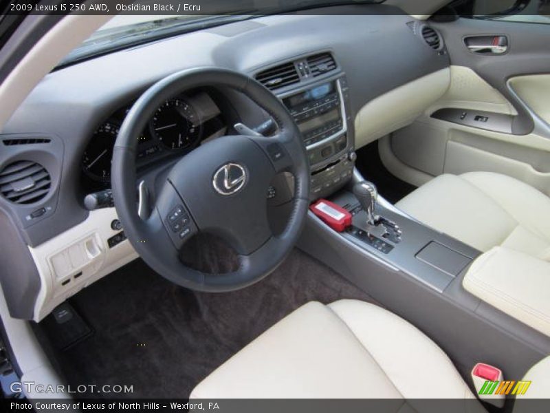 Obsidian Black / Ecru 2009 Lexus IS 250 AWD