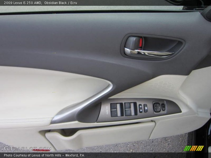 Obsidian Black / Ecru 2009 Lexus IS 250 AWD
